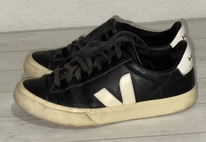 Veja Campo T2 A Sneaker Shoes Black Leather Lace Up Women’s Size 9 See Photos - Picture 1 of 14