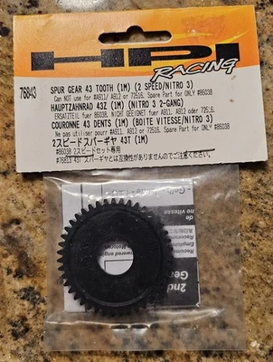NEW HPI 76843 2 SPEED SPUR GEAR 43 TOOTH FOR NITRO RS4 3 MT SUPER MINI - Image 1 of 4
