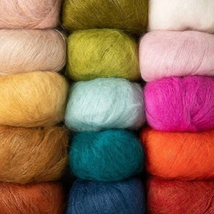 ELIGE TU COLOR 25g Madeja 260yd Selecciones Tejidas ALFT Suave SUPER KID MOHAIR SEDA HILO - Imagen 1 de 32