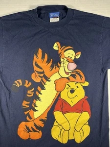 Vintage 90s Y2K Winnie the Pooh and Tigger T Shirt Disney Streetwear Hipster - Picture 1 of 8