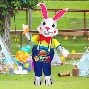 Inflatable Easter Bunny Costume Cute Rabbit Costume for Holiday Role Playing - Picture 1 of 7