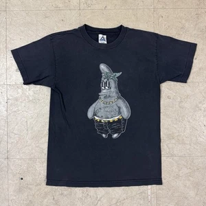 2 Pat T Shirt SpongeBob Patrick Kids XL Y2K Vtg Faded Black - Picture 1 of 10