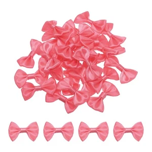 100pcs Bright Pink Bow Ties 1.5"x1" Mini Bowknot for Little Satin Bows - Picture 1 of 5