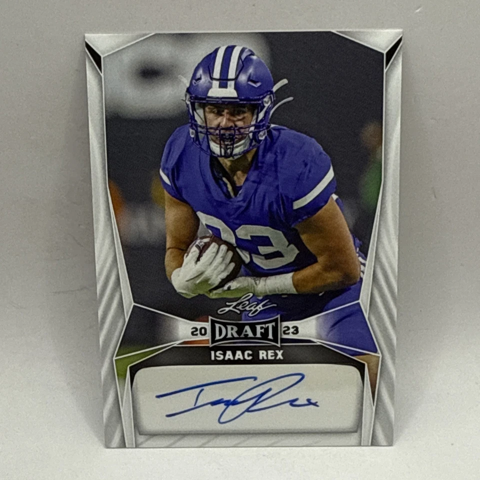 2023 Leaf Draft-Isaac Rex Auto-BYU Cougars-Tight End-BA-IR1 NFL Chargers - Image 1 of 2