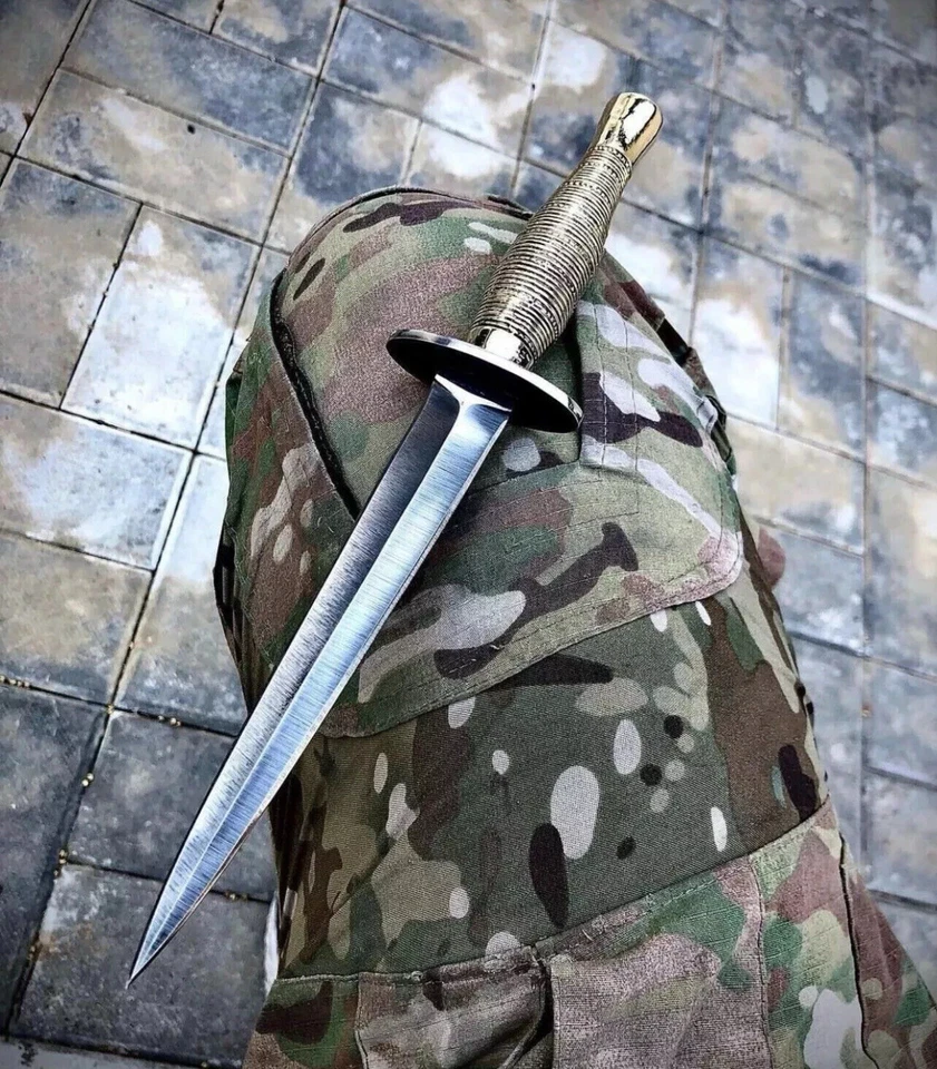 Британская армия Fairbairn Sykes коммандос нож 3-й пат латунная ручка с чехлом - Изображение 1 из 4