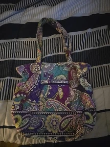 vera bradley colorful handbag pre-owned - Picture 1 of 3