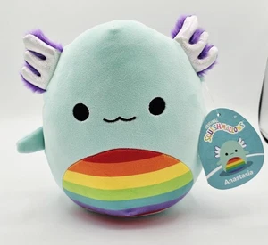 NEU Squishmallows Anastasia the Teal Pride Axolotl 8" LGBTQ+ Regenbogen Bauch 2025 - Bild 1 von 9