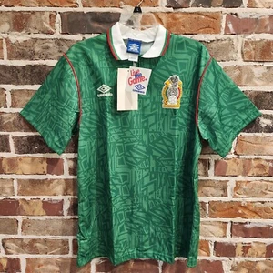 Vintage 1992-94 Umbro Mexico Home Soccer Jersey Mede IN USA - NEW DEAD STOCK - Picture 1 of 15