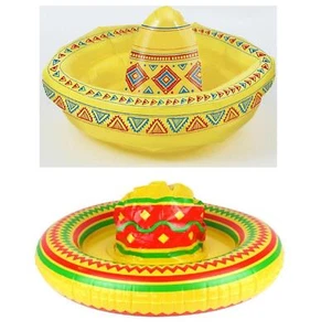 Childs Inflatable Blow Up Sombrero Toy 18 Inch Kids Fancy Dress Party Accessory - Picture 1 of 3