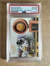 2002 Playoff Piece of the Game - Materials 1st Down #POG-26 Jerome Bettis PSA 10