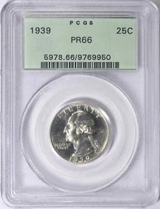 1939 Washington Quarter PCGS PR66 OGH PF66 - Picture 1 of 2