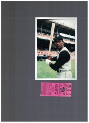 May 27th 1972 Pittsburgh Pirates vs. Phillies Ticket Stub Roberto Clemente Hit - Image 1 of 2