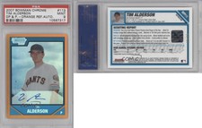 2007 Bowman Draft Chrome Picks Orange Refractor /25 Tim Alderson PSA 9 MINT Auto