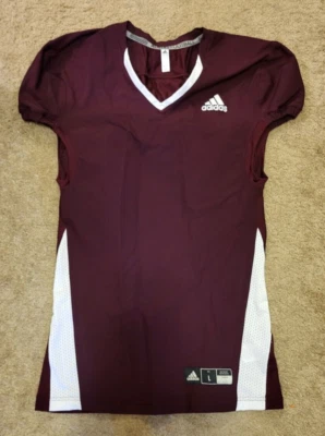 Adidas TechFit A1 Mesh Football Jersey Burgundy White Men's Large L NWT - Image 1 of 3