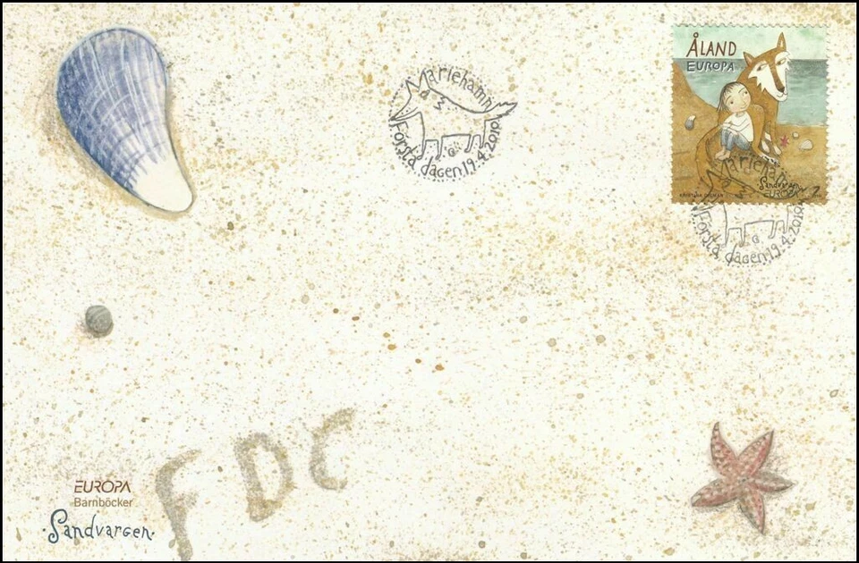 Fox And Boy Childrens Books Europe Seashell Aland Finland Mint FDC 2010 - Image 1 of 1