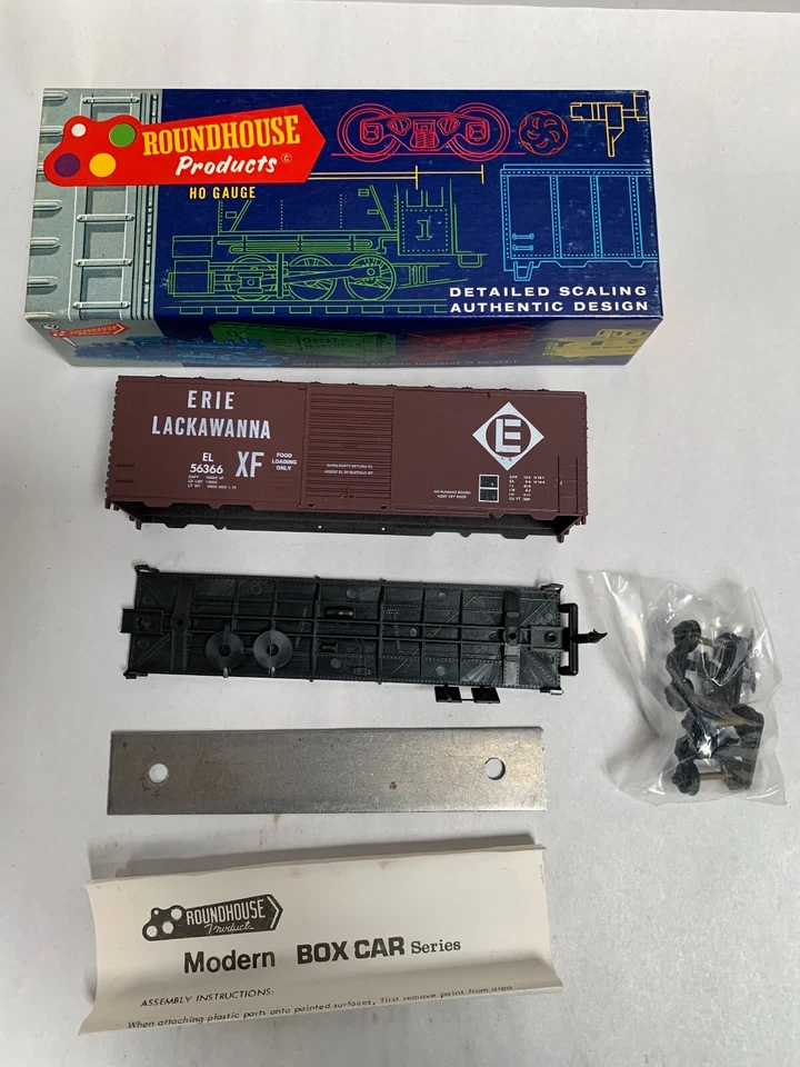 Roundhouse HO Scale 1107 Erie El 56409 XF 40' Modern Boxcar Unbuilt Kit