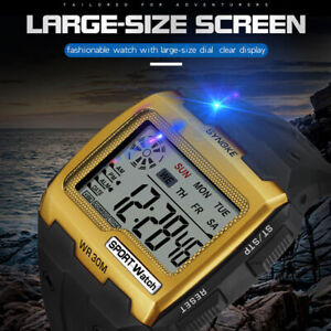 Fashion Military Men's Waterproof Sport Digital Watch LED Backlight Wristwatch