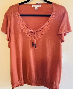 Boho Cottagecore ROST TUNIKA BLUSE OBERTEIL DAMEN GR. XL NEU - Bild 1 von 5