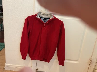 Boys Tommy Hilfiger Red Sweater - Image 1 of 2