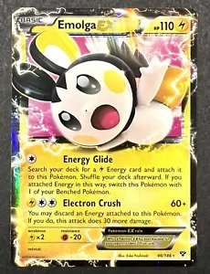 Emolga EX 46/146 XY Base Set Rare Holo Pokemon Card - LP - Picture 1 of 2