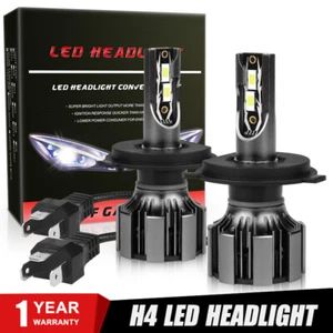 Pair H4 9003 HB2 LED 120W High Low Beam Headlight Kit Bulbs 25000LM 6000K White - Picture 1 of 10