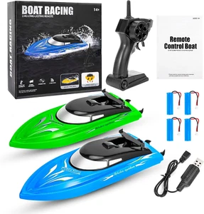 2PACK RC Boat,Remote Control Boats for Kids and Adults,10Km/H 2.4G High Speed Re - Picture 1 of 5