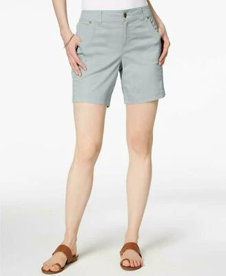 Bermuda cargo feminina New Style & Co cinza Misty Harbor tamanho 18 nova $46 - Imagem 1 de 2