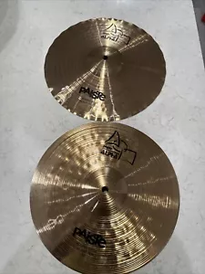 Paiste Alpha Sound Edge 13" Hi-Hat Top & Bottom Cymbals Excellent - Picture 1 of 21