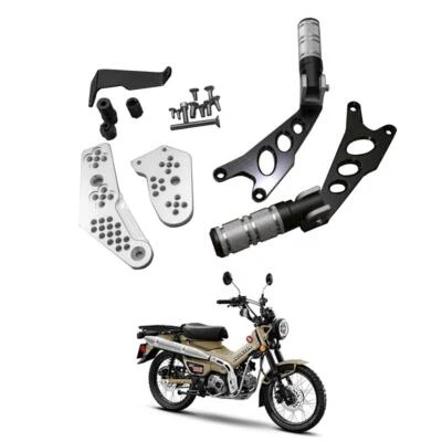 PARA HONDA CT125 HUNTER CUB ESTRIBERAS TRASERAS REPOSAPIÉS PASAJERO PAR ALUMINIO Foto 1 de 4