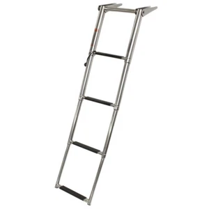 JIF Marine Boat Telescoping Ladder EQB4-8 | 4-Step Stainless Steel - Foto 1 di 6