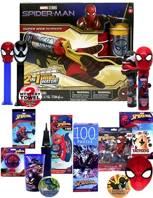 17pc Spiderman vs Venom Super Web Slinger Set with DSE Activity Bonus for Kids - Image 1 of 4
