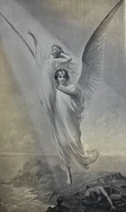 Ilustración de revista vintage de 1895 hacia un mundo mejor de L. Falero - Imagen 1 de 2