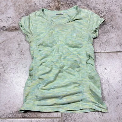 Camisa ATHLETA para mujer pequeña vía rápida acanalada verde elástica gimnasio correr Foto 1 de 4