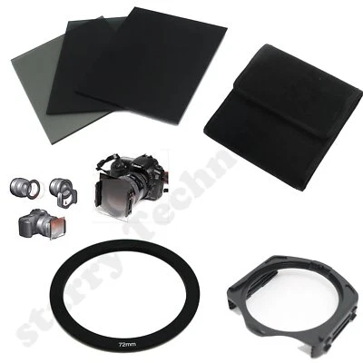 FULL ND2 4 8 filter+Pouch Case+72mm Adapter Ring+Holder for Cokin P Series kit - Image 1 of 4