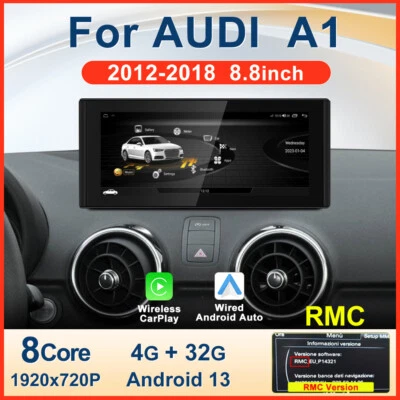8.8" Android Navigation Car GPS Stereo Radio Wifi Carplay For Audi A1 RMC 4+32G - Image 1 of 4