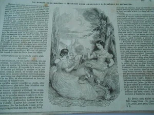 Gravure 1850 - Méthode pour apprendre à dessiner de mémoire - Picture 1 of 1