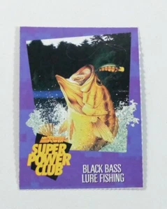 Nintendo Power Super Power Club Magazin Karte #130 Schwarz Barschköder Angeln - Bild 1 von 2