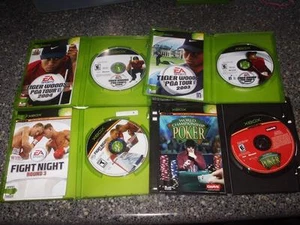 LOT 4 XBOX:Tiger Woods 2003,2004 FIGHT NIGHT Round 3 POKER Orig Art/Case/Man VG - Picture 1 of 3