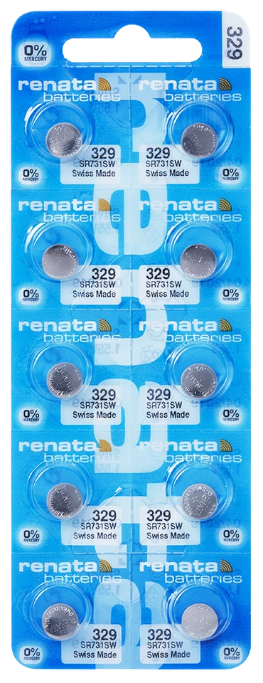 10x Renata Watch Battery 329 for Wristwatch Button Cell SR 731 V329 SR731SW - Image 1 of 1