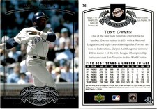 2005 Upper Deck Past Time Pennants TONY GWYNN BASEBALL CARD 76 San Diego Padres