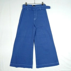 Ghanda Women's Beverley Jeans Size 14 Denim NWT Baddie Blue Wide Leg High Rise - Picture 1 of 7