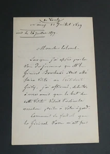 Julius von Verdy du Vernois, General - SIGNED AUTOGRAPH LETTER, 3 pages, 1879 - Picture 1 of 7