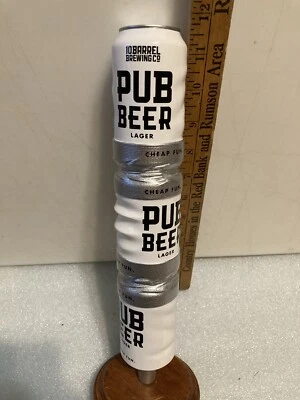 10 TEN BARREL PUB BEER LAGER DUCT TAPE BEER CAN CANNON beer tap handle. OREGON - Image 1 of 4