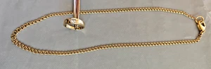 Ring - Gold 333 - Gr.19 - plus goldfarbige Kette, verm. vergoldet - Bild 1 von 4