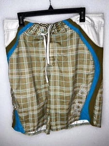 Ron Jon Surf Shop Strip Design Swim Trunks Mens Sz 36 Pockets Vintage - Picture 1 of 6