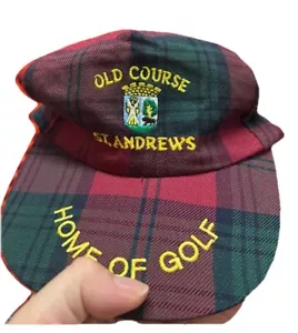 Old Course St. Andrews Home of Golf Plaid Baseball SnapBack Hat Cap Scotland - Picture 1 of 2