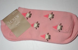 J. nuovo CREW Calze donna alla caviglia rosa con gnomi vendita al dettaglio $14,50 - Foto 1 di 3
