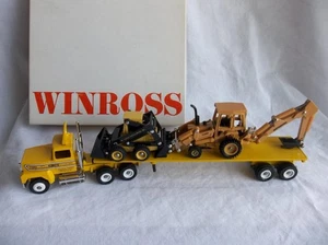 Winross Ford Truck Keller Bros Flatbed w/ New Holland Loader & Tractor Backhoe - Picture 1 of 8