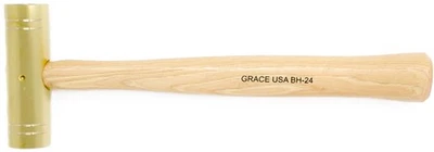 Grace USA BH-24 - Brass Hammer w/Hickory Handle 24oz. - Image 1 of 4