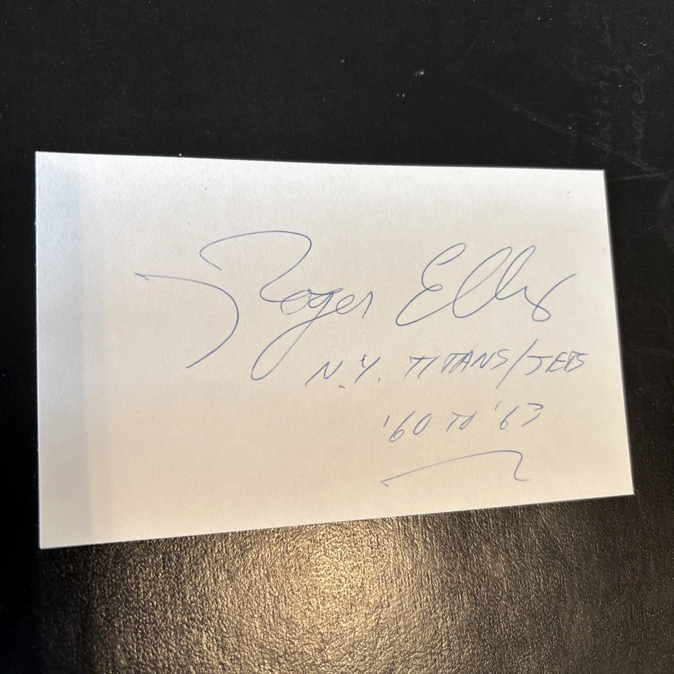 Roger Ellis (Maine) 60’-63 NY Titans/Jets & CFL, Signed’04, Died’08 - Image 1 of 1